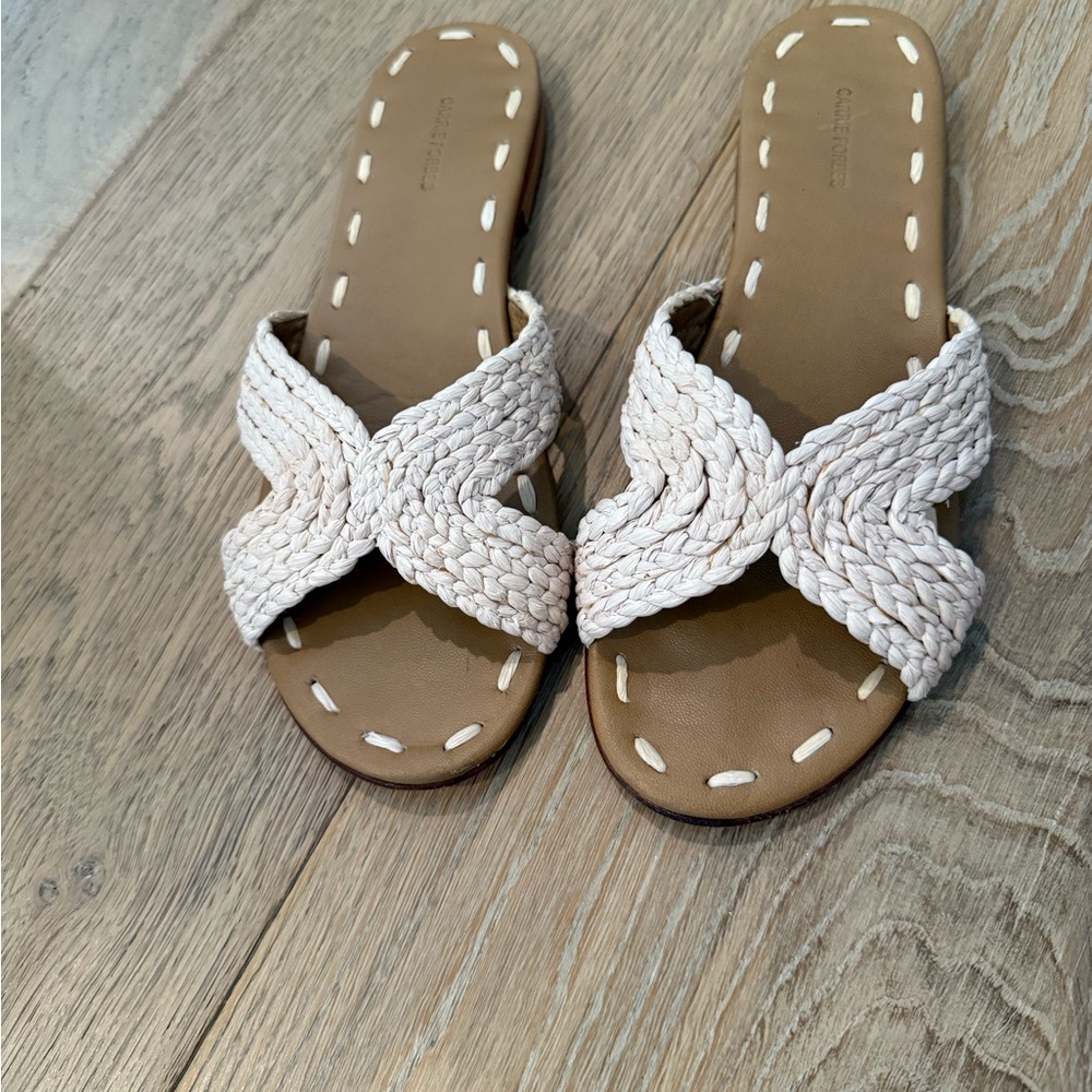 Carrie Forbes Hand Woven Raffia Sandals - Picture 2 of 3